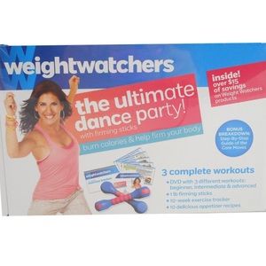 WEIGHTWATCHERS The Ultimate Dance Party SEALED 1 lbs Weight Sticks  DVD  Tracker